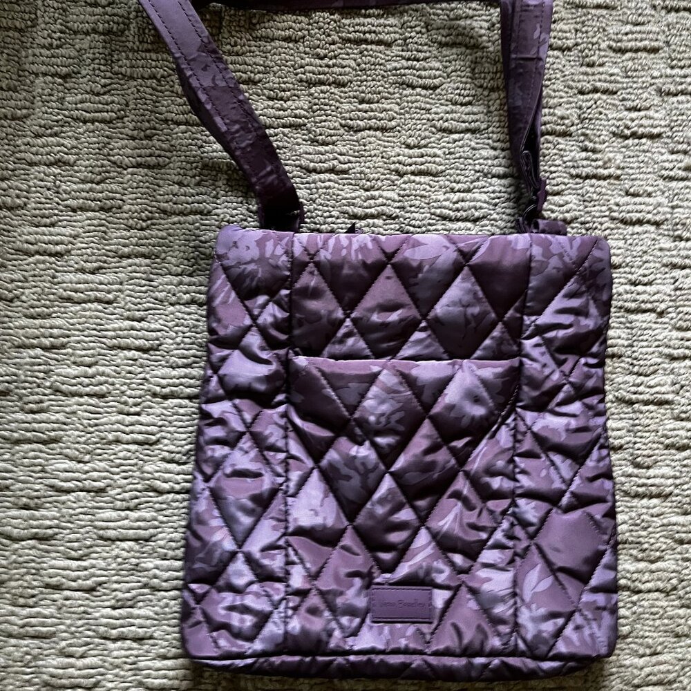 Vera Bradley Ultra Light Purple Floral Hipster Crossbody - like new